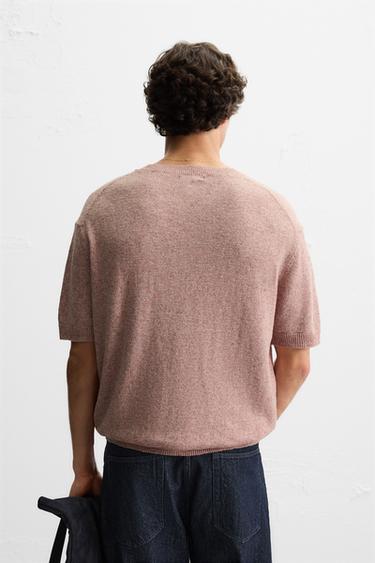 TEXTURED KNIT T-SHIRT - Pink by Zara - Image 2