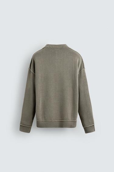 WASHED PRINT SWEATER - Grey by Zara - Image 8