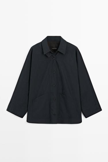 Zara Jacket with buttoned collar strap - Deep blue - Image 0