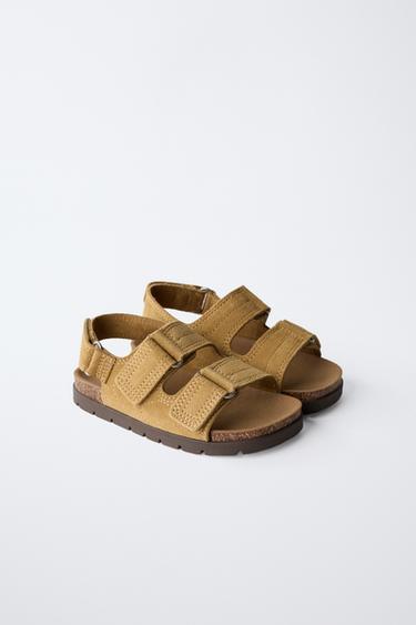 SANDALES EN CUIR - Marron de Zara - Image 1