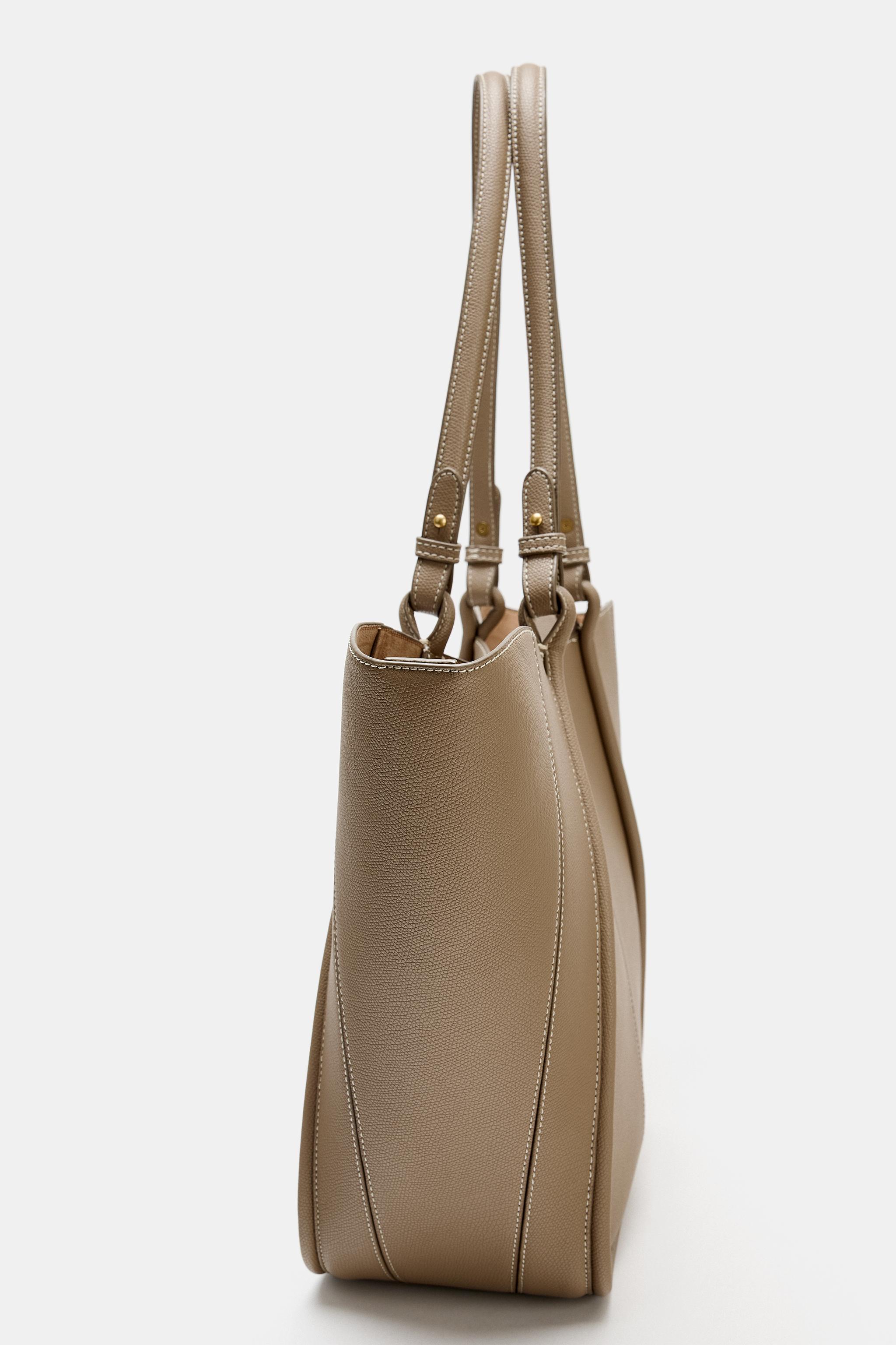 SHOPPER BAG WITH HANDLE DETAIL