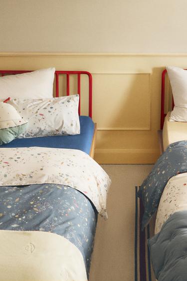 HOUSSE DE COUETTE RÉVERSIBLE ENFANT ESPACE - Écru / Bleu de Zara - Image 5