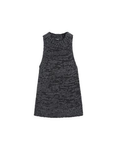 Zara Flecked knit halter top - Charcoal gray