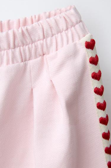 TROUSERS WITH HEART PLEATS - Pink by Zara - Image 2