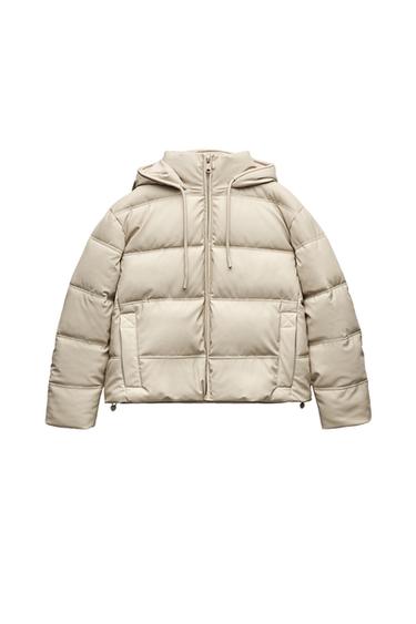 FAUX LEATHER WIND PROTECTION ANORAK