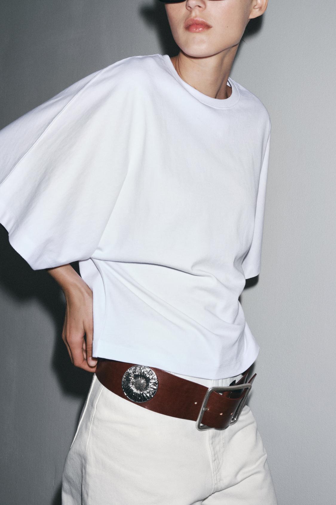 WASHED CAPE SLEEVE T-SHIRT