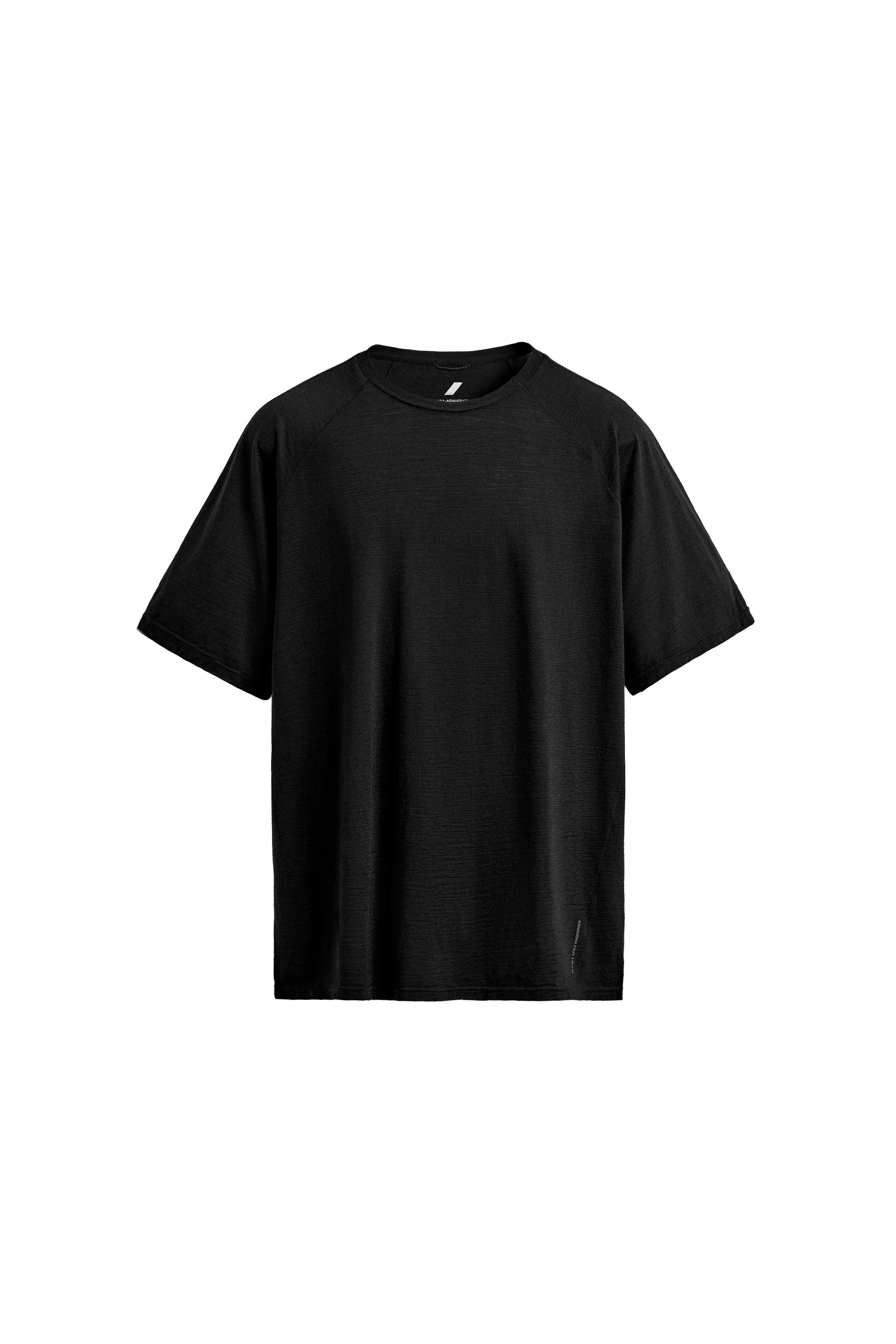 STRIPED JACQUARD WOOL BLEND T-SHIRT