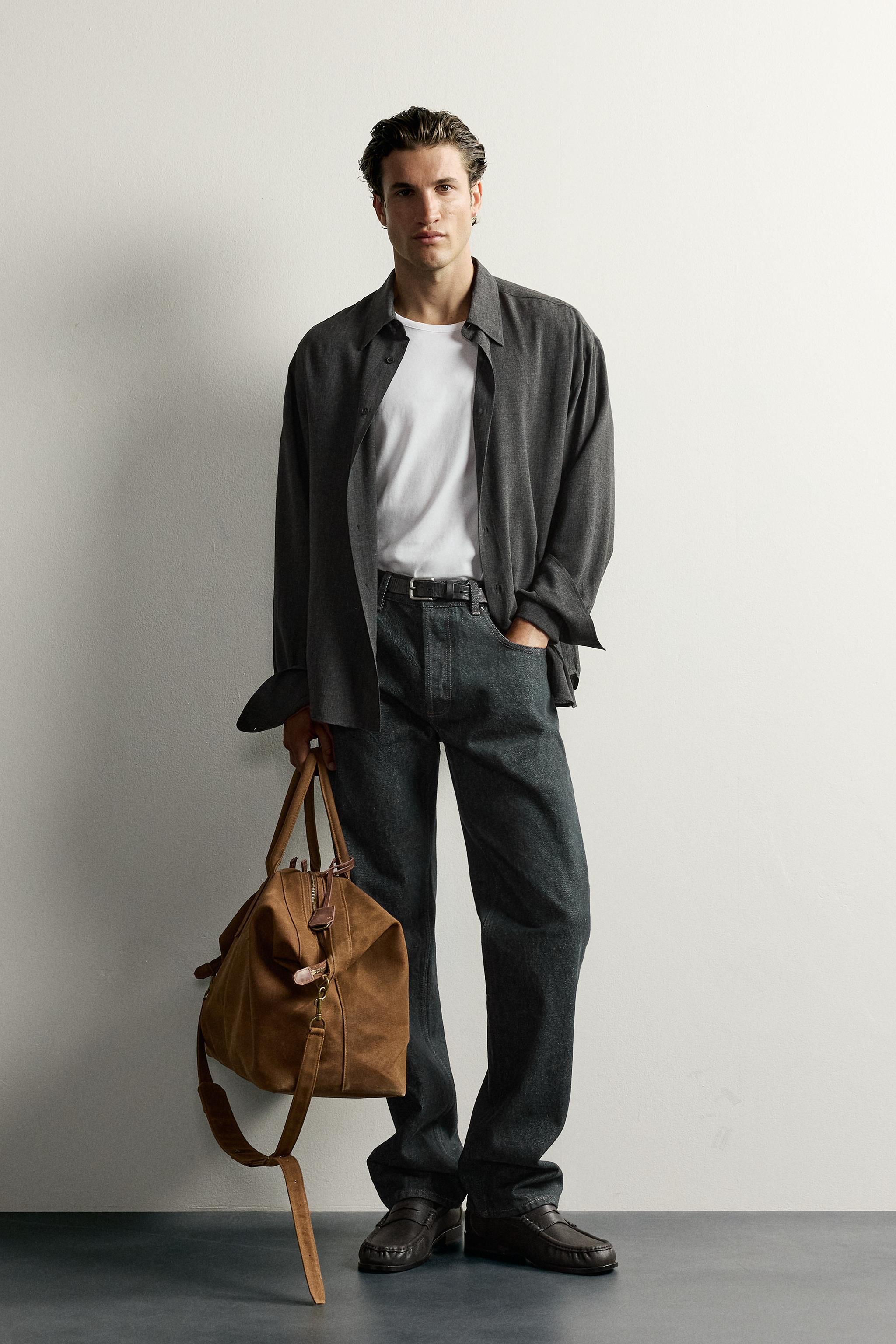 Zara REGULAR FIT VİSKOZ GÖMLEK