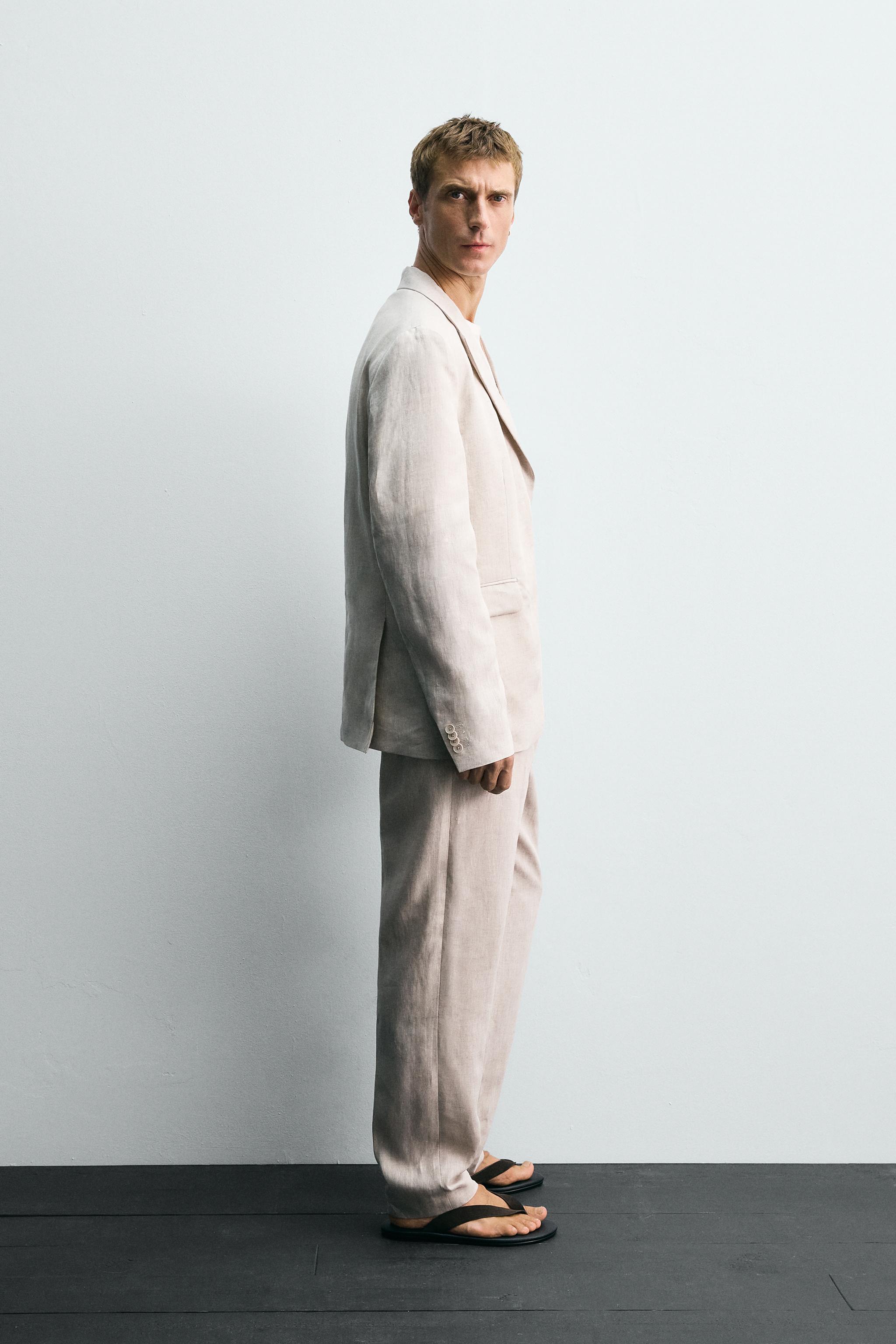 ZARA スーツセットアップ　ベージュ 美品 ZARA ベージュセットアップ上下 スーツ - メルカリ