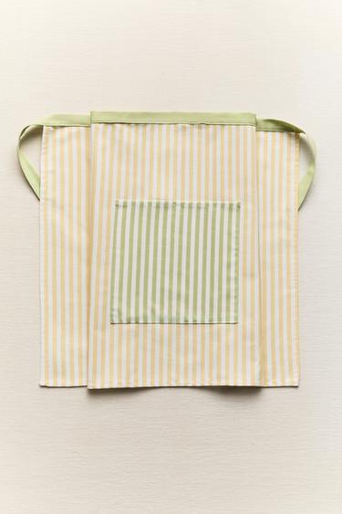 TABLIER DE CUISINE COTON RAYURES GLACES - Verdâtre de Zara