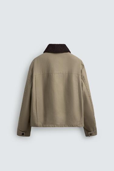 CONTRAST CROCHET COLLAR JACKET - camel by Zara - Image 8
