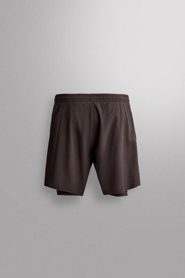 SHORT D'ENTRAÎNEMENT 2 EN 1 - Marron de Zara - Image 1