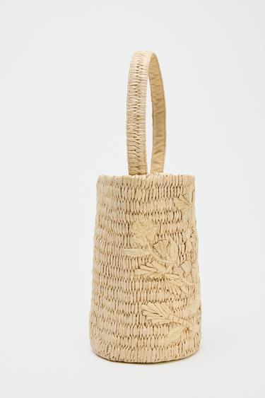 PANIER TRESSÉ MOTIFS - Beige clair de Zara - Image 3