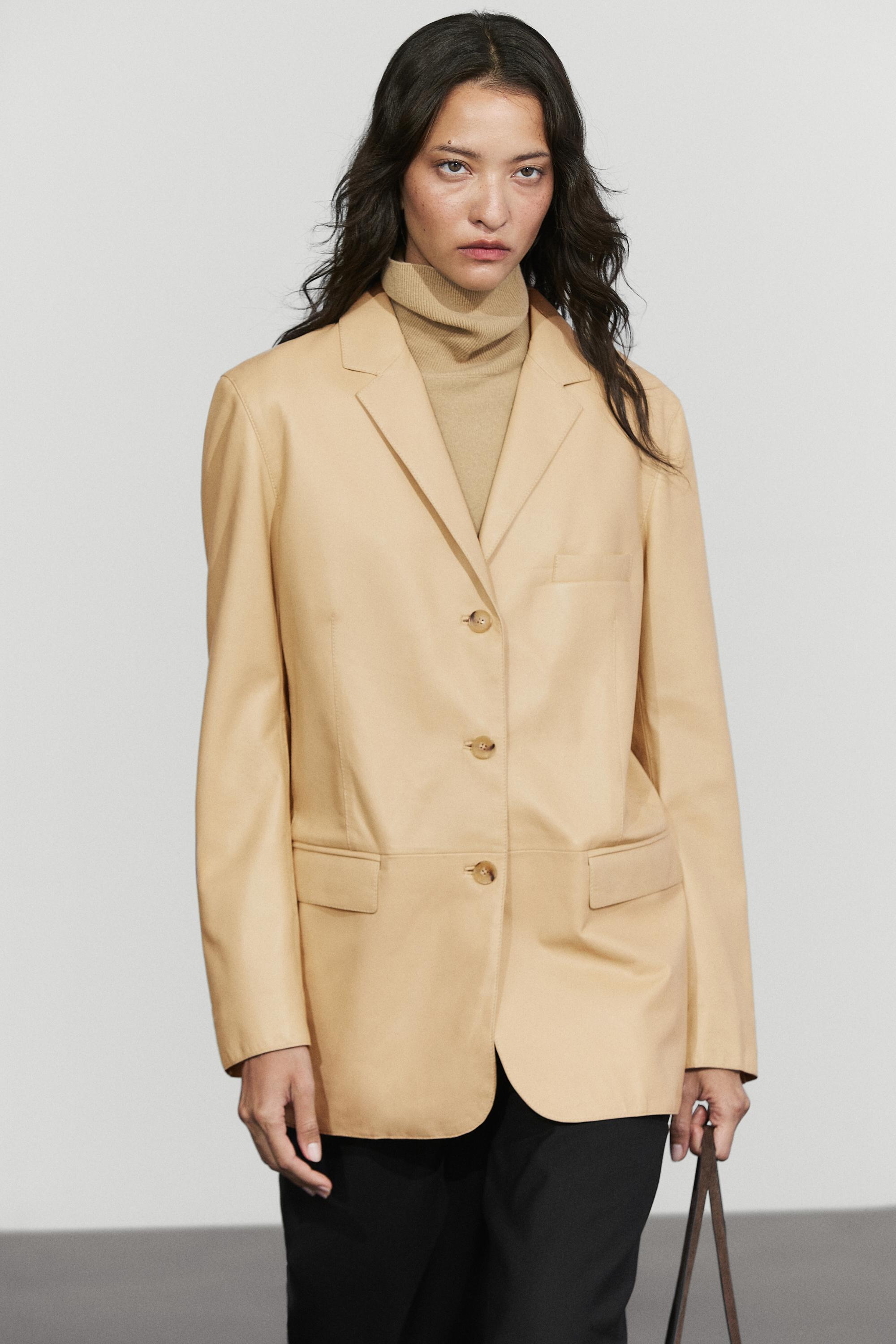 Nappa leather blazer