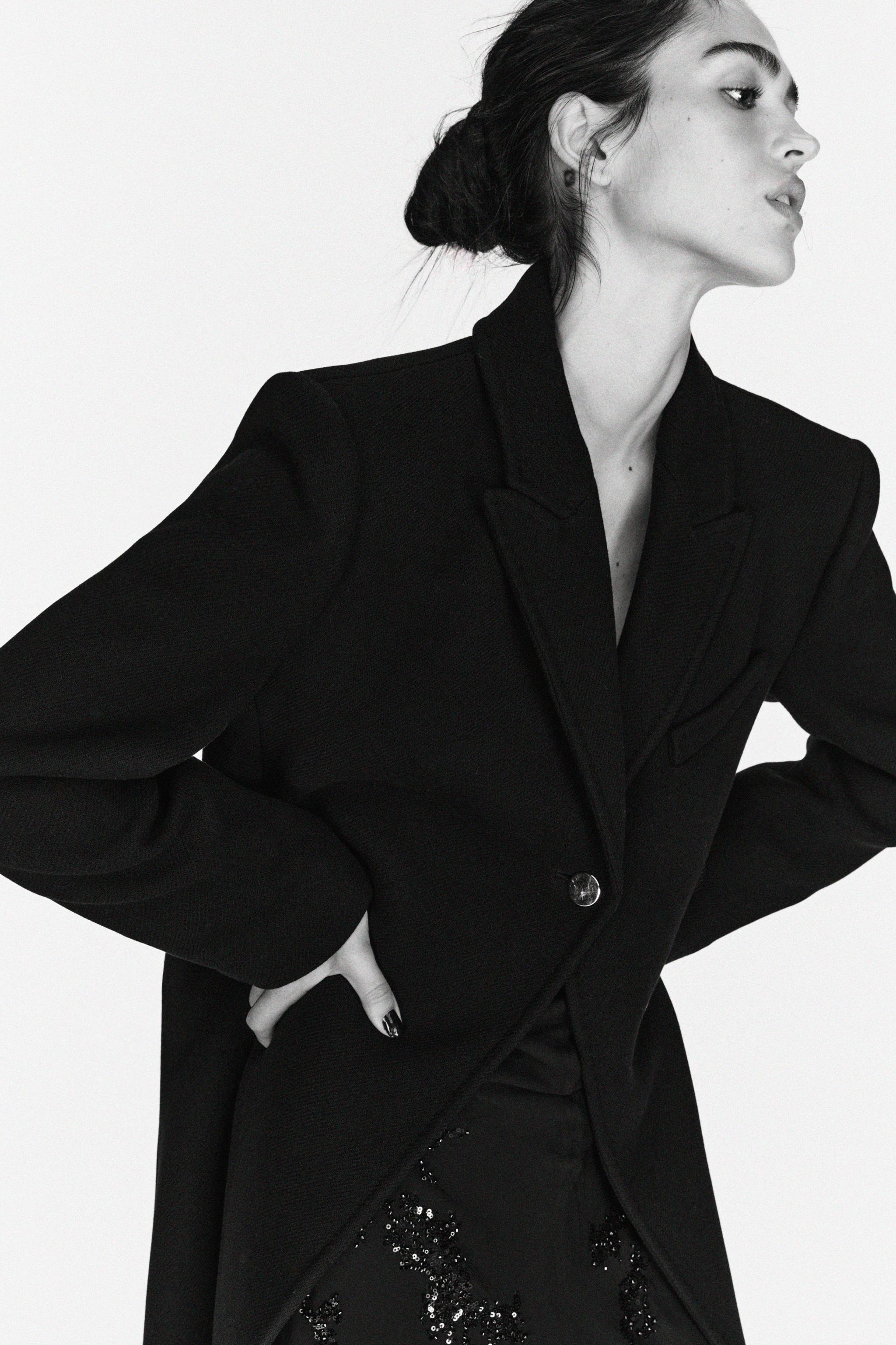 LONG MANTECO WOOL BLEND COAT ZW COLLECTION - Black | ZARA LONG MANTECO WOOL BLEND COAT ZW COLLECTION - Black | ZARA