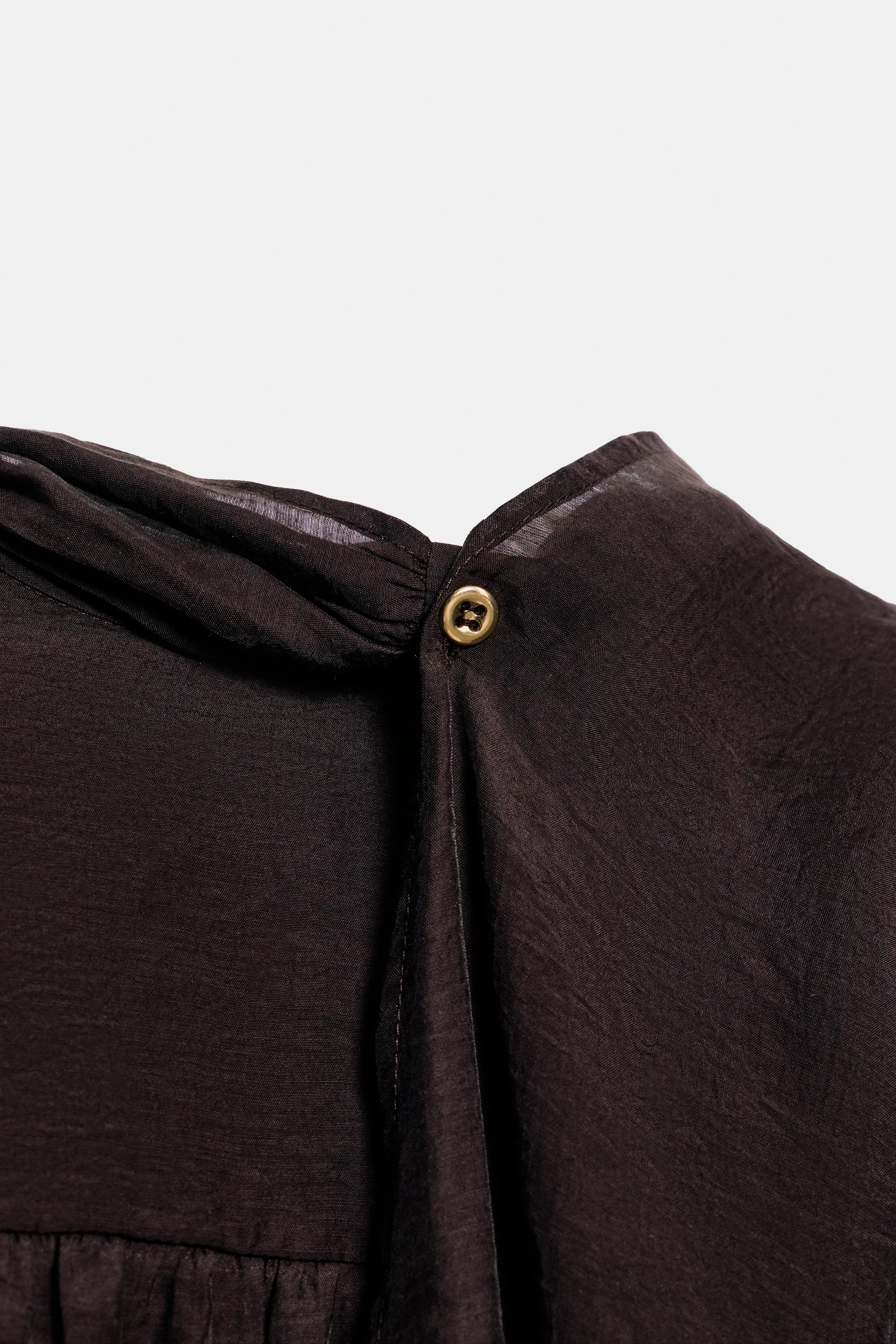 Женские рубашки Zara SCARF SHIRT — фото 10