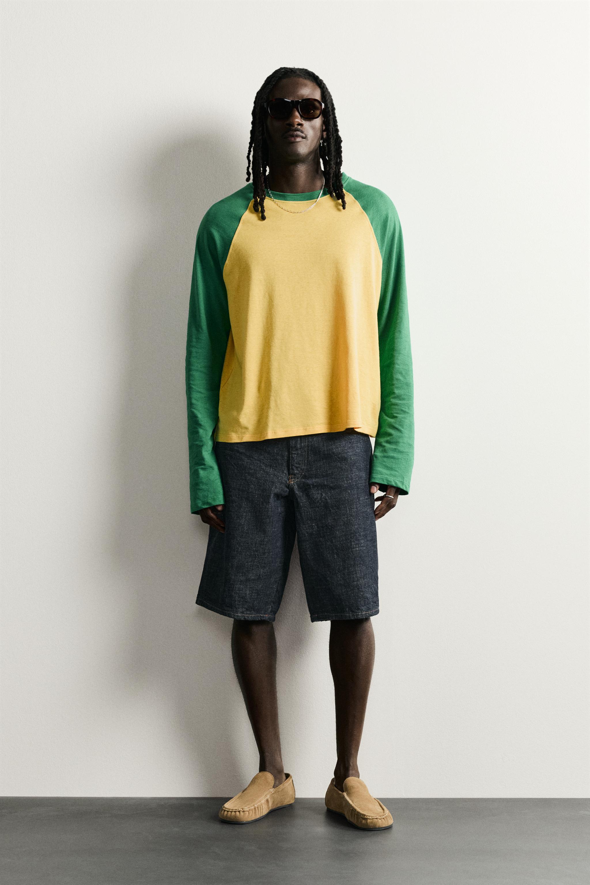 Zara BAGGY FIT DENIM BERMUDA
