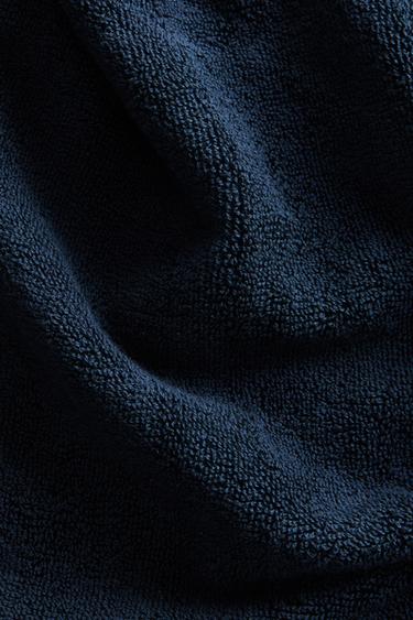 SERVIETTE DE BAIN COTON OVERLOCK - Bleu encre de Zara - Image 4