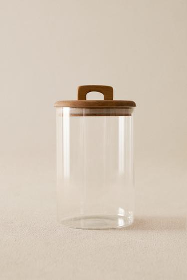 Zaras STOR BRED FÖRVARINGSBURK - Ljust beige