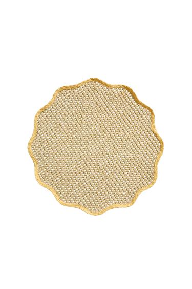 Zara YELLOW FLORAL PAPER PLACEMAT - Yellow