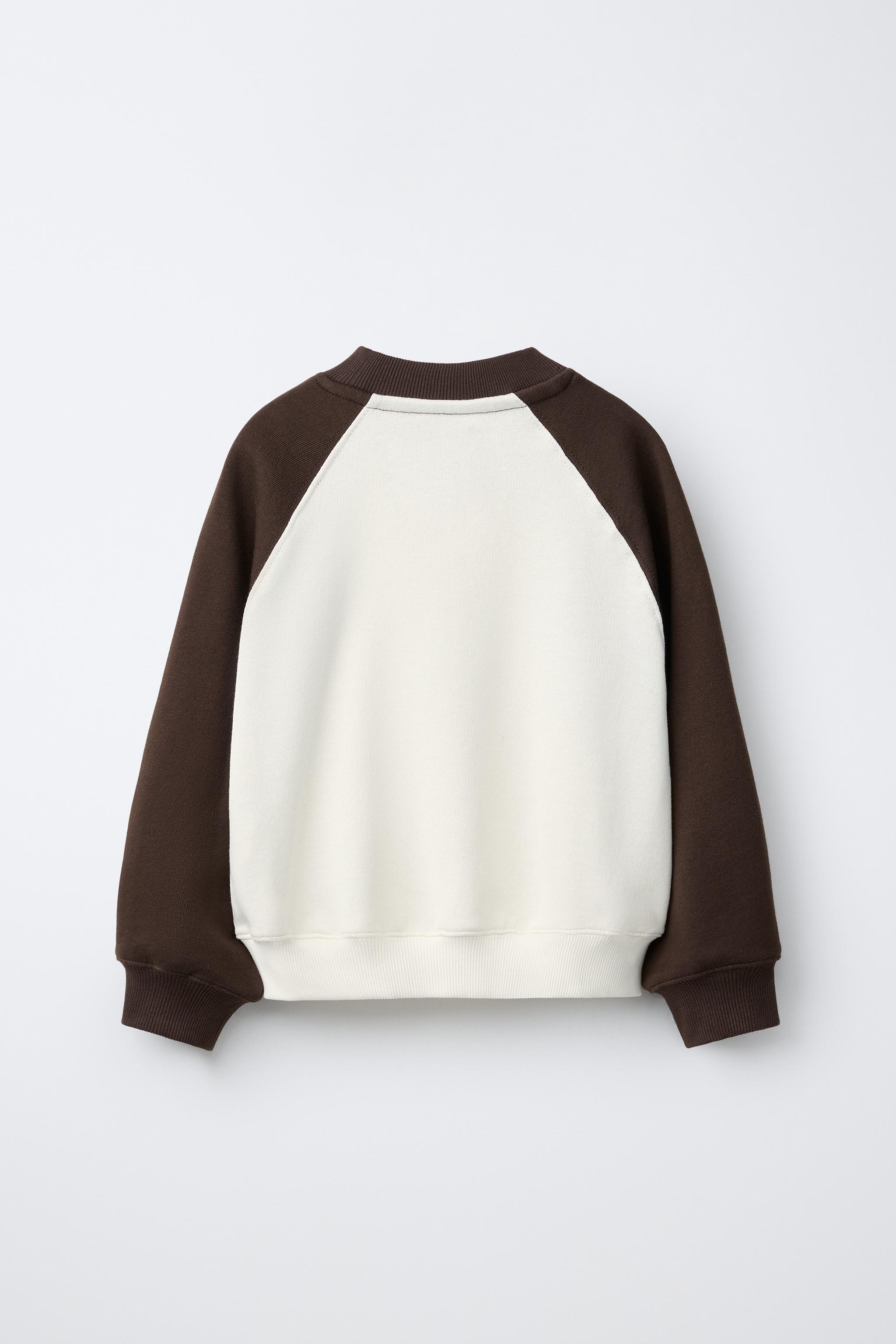 RAGLAN SLEEVE TEXT SWEATSHIRT - Ecru | ZARA United States