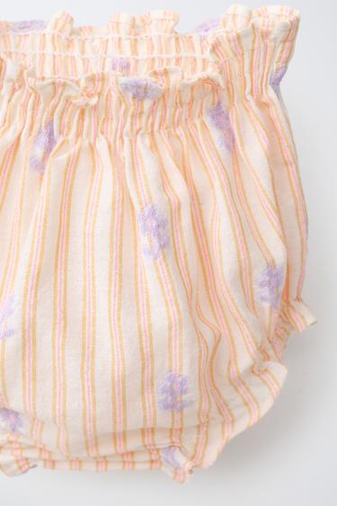 STRIPED AND FLORAL BRIEFS - Tangerine by Zara - Image 2