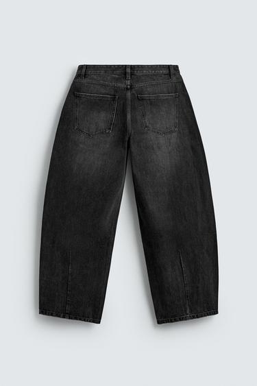 BALLOON FIT JEANS WITH ZIPS - Charcoal by Zara - Image 8