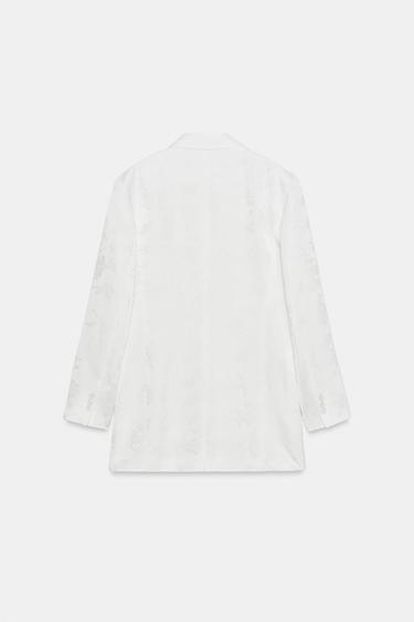 BLAZER JACQUARD ZW COLLECTION ÉDITION LIMITÉE - Blanc de Zara - Image 6
