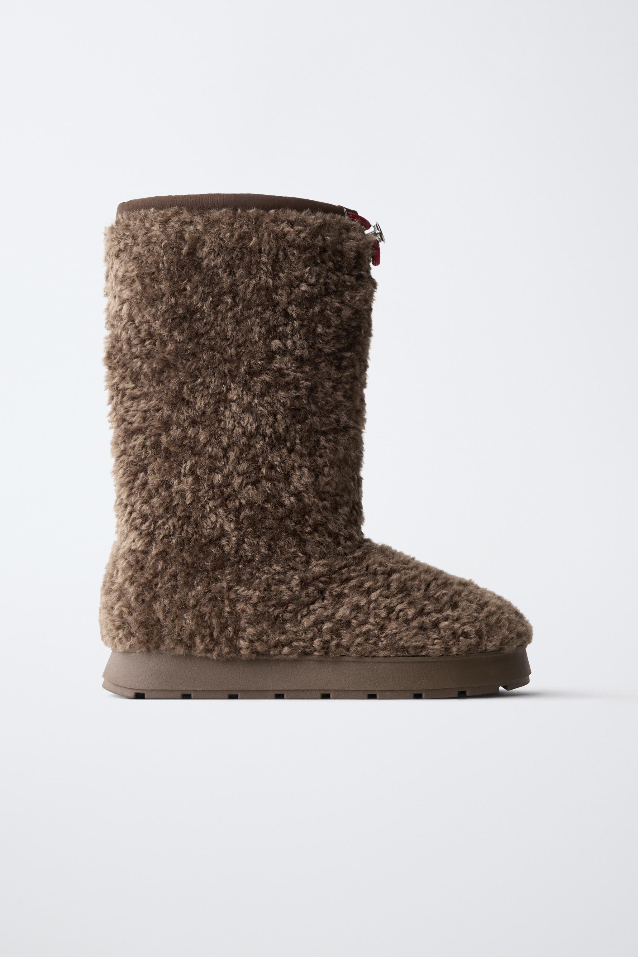 FAUX SHEARLING BOOTS