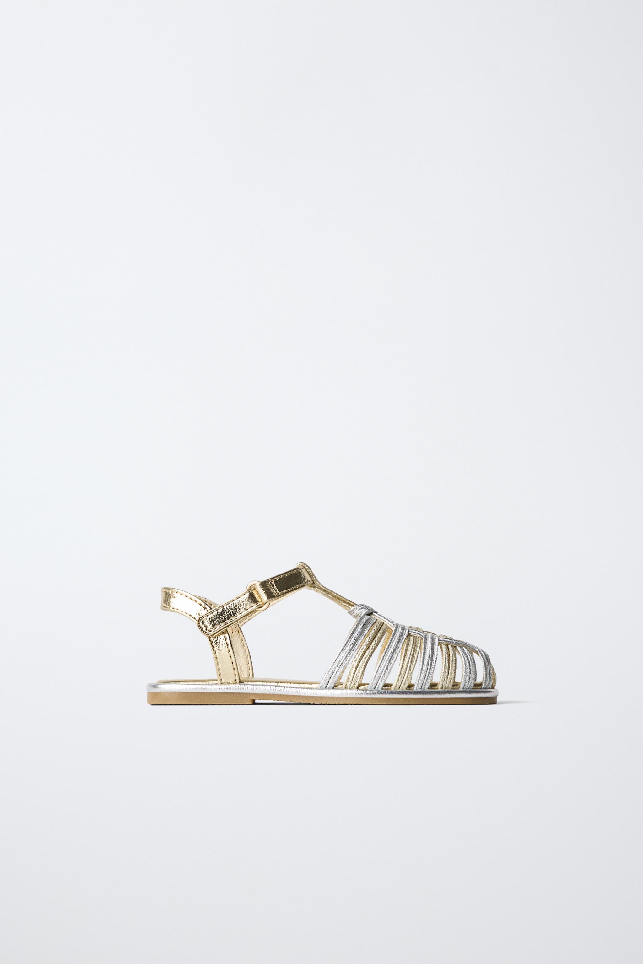 METALLIC SANDALS — Gold