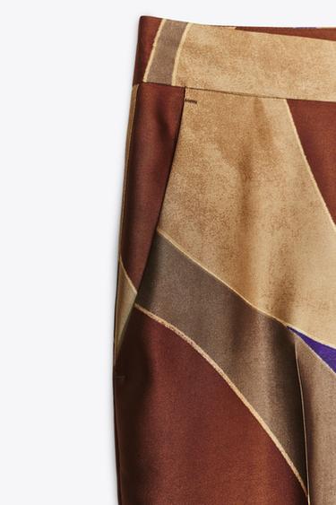PRINTED SATIN TROUSERS - Multicoloured by Zara - Image 10
