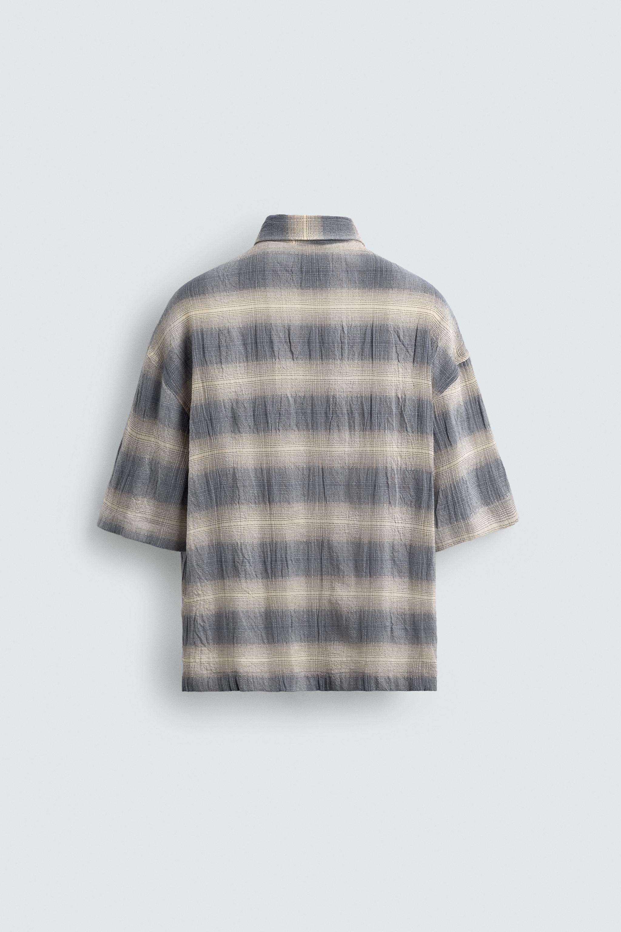 TEXTURED PLAID SHIRT