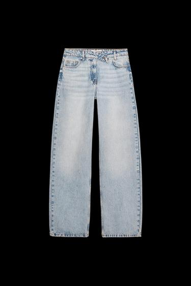 Z1975 STRAIGHT HIGH-WAIST FULL LENGTH JEANS - Mid-blue by Zara - Image 0