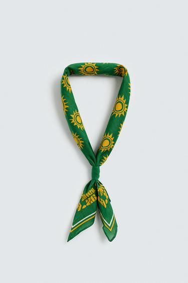 BANDANA ESTAMPADO GRÁFICOS - Verde de Zara