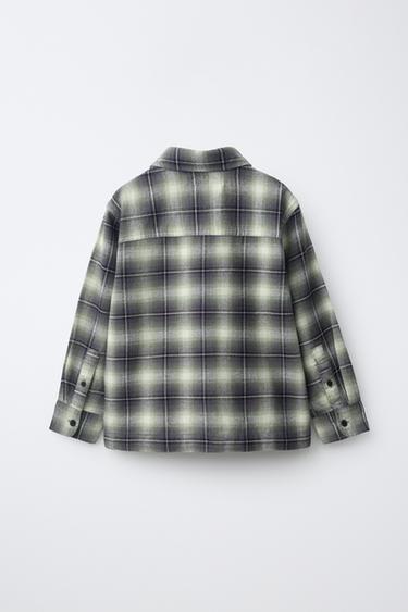 CHECK PRINT SHIRT — Navy blue 2