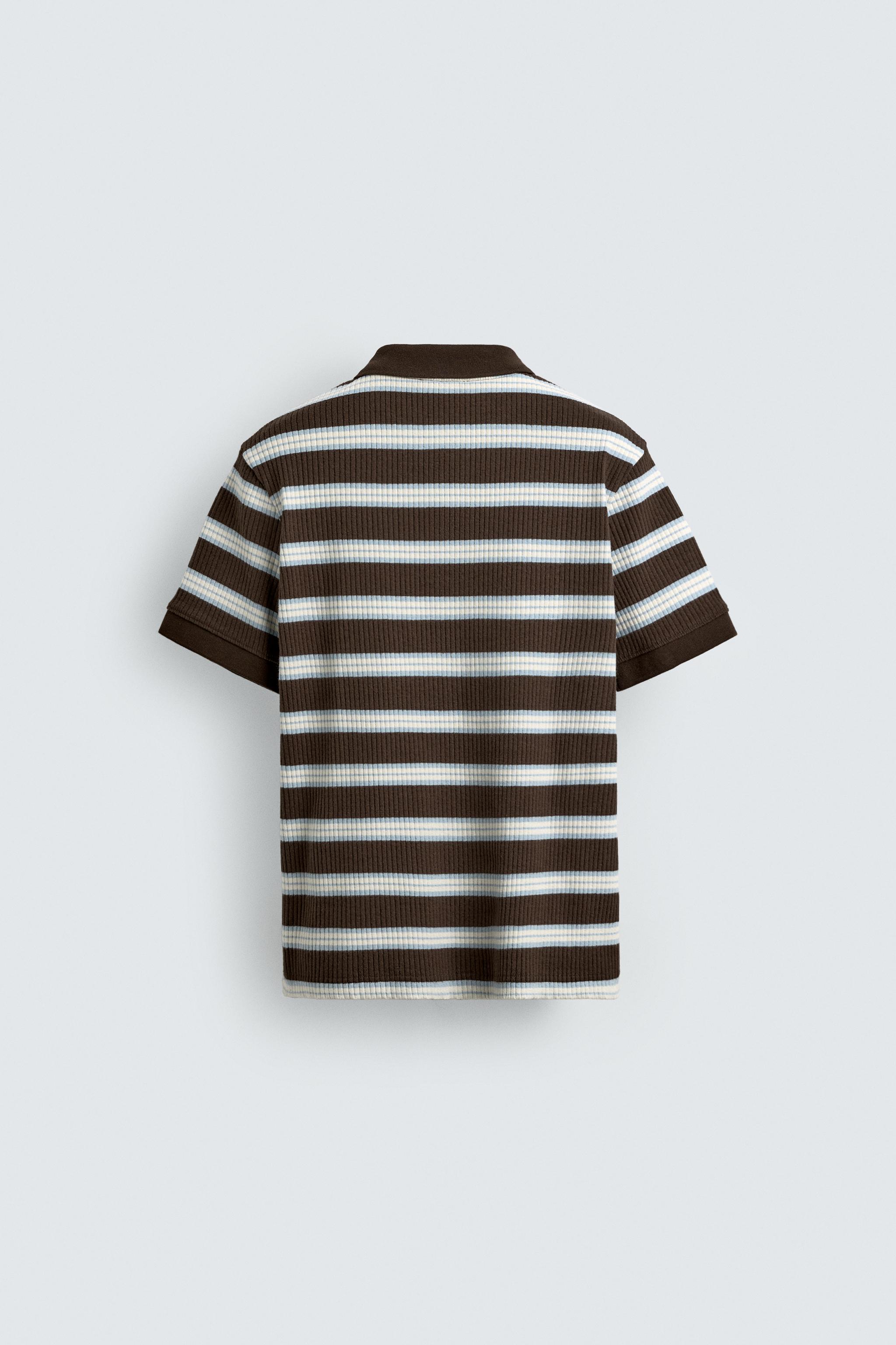 VERTICAL TEXTURED POLO SHIRT
