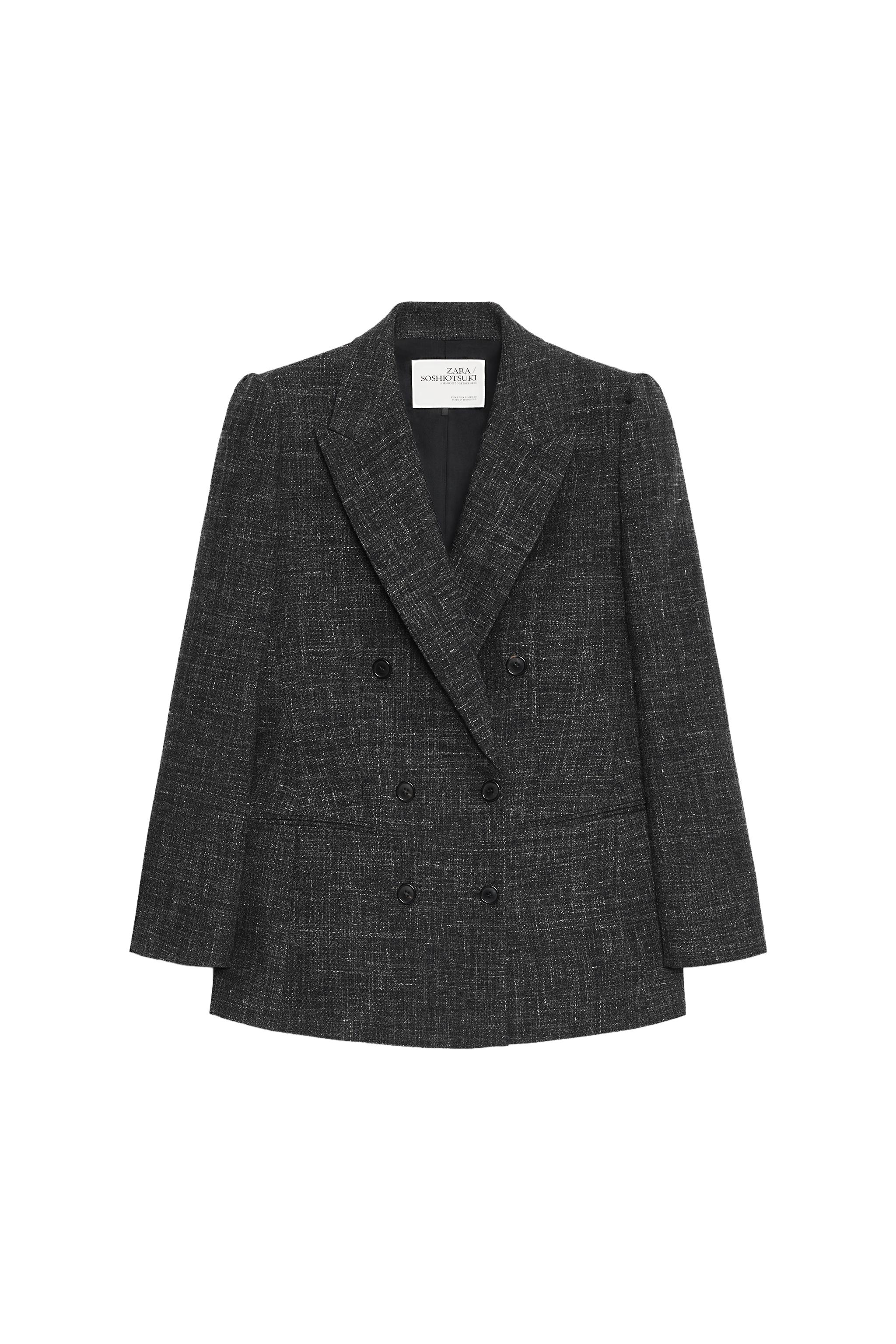 【完売】ZARA ネックブレザー ハイネックボタンブレザー ZW COLLECTION - ブラック | ZARA Japan / 日本
