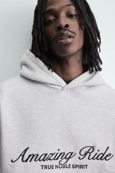 COMBINED SLOGAN SWEATSHIRT - Grey marl by Zara - Image 4