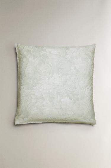 PILLOWCASE WITH FLORAL AND BRANCH PRINT - Light green by Zara - Image 1