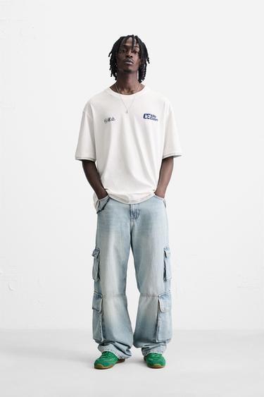 T-SHIRT À INSCRIPTIONS IMPRIMÉES - Blanc de Zara