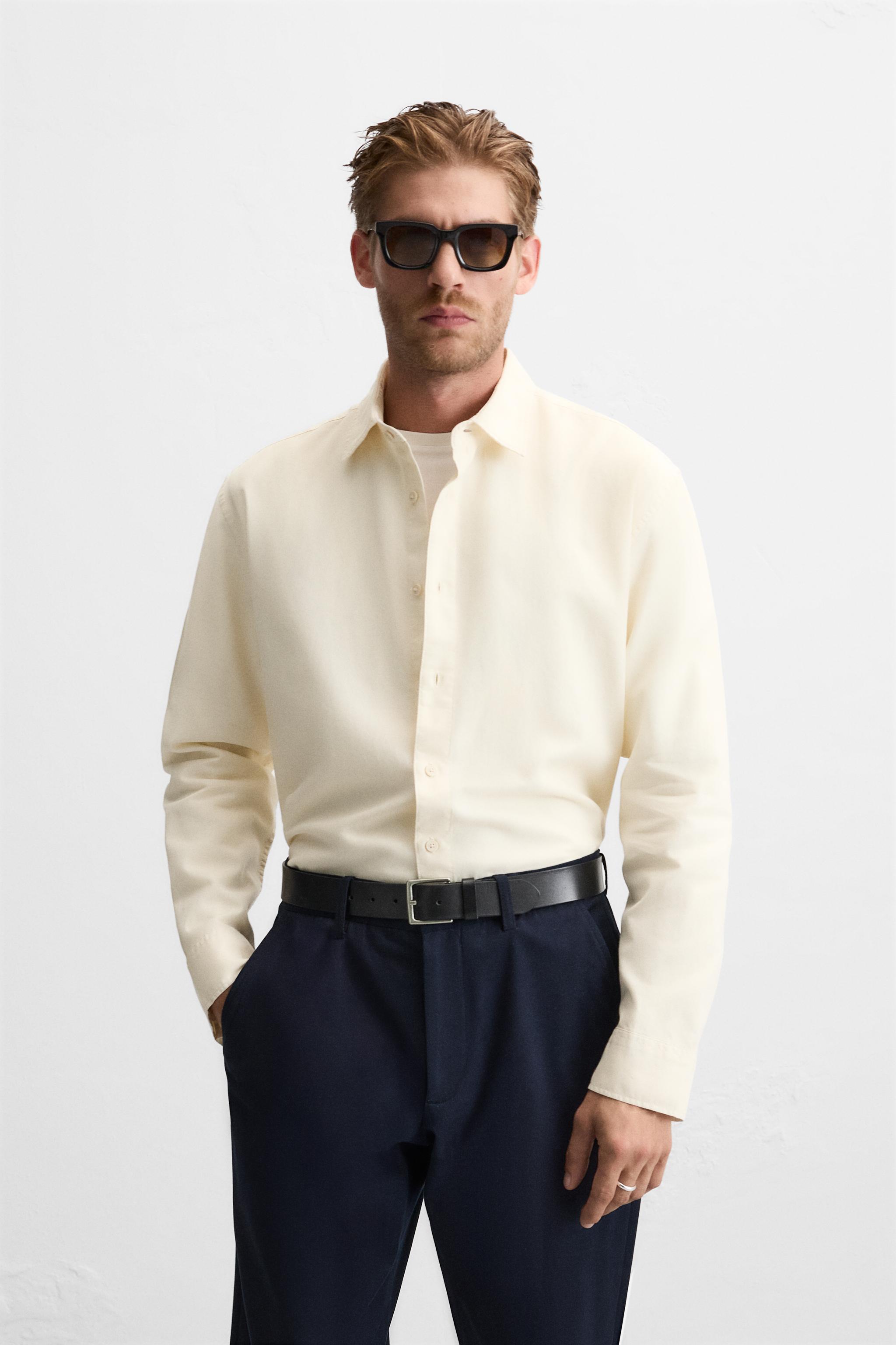 CHEMISE REGULAR FIT Blanc casse ZARA France