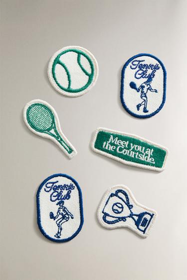 SET OF THERMO-ADHESIVE TENNIS PATCHES (SET OF 6) - Green by Zara - Image 0