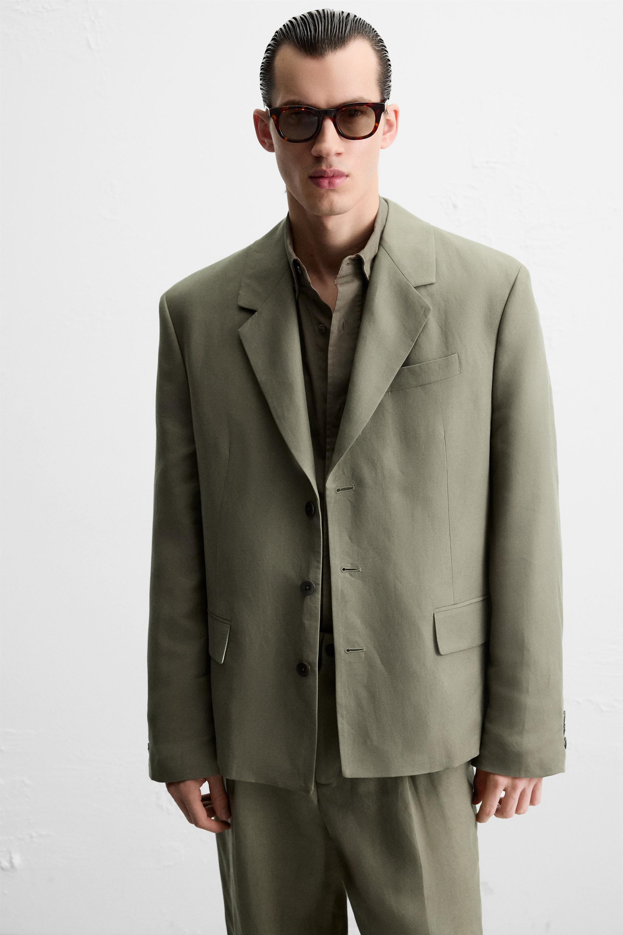 LYOCELL - LINEN SUIT BLAZER - Mink | ZARA Canada