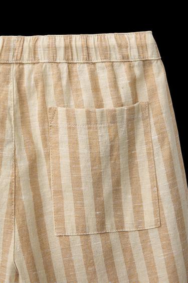 STRIPED STRAIGHT-LEG TROUSERS - striped by Zara