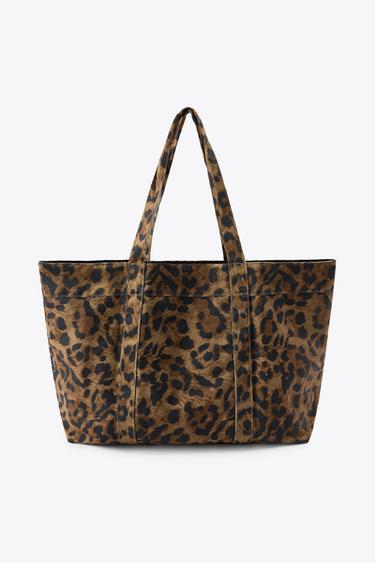 MAXI BOLSA SARGA ESTAMPADO ANIMAL - Leopardo de Zara