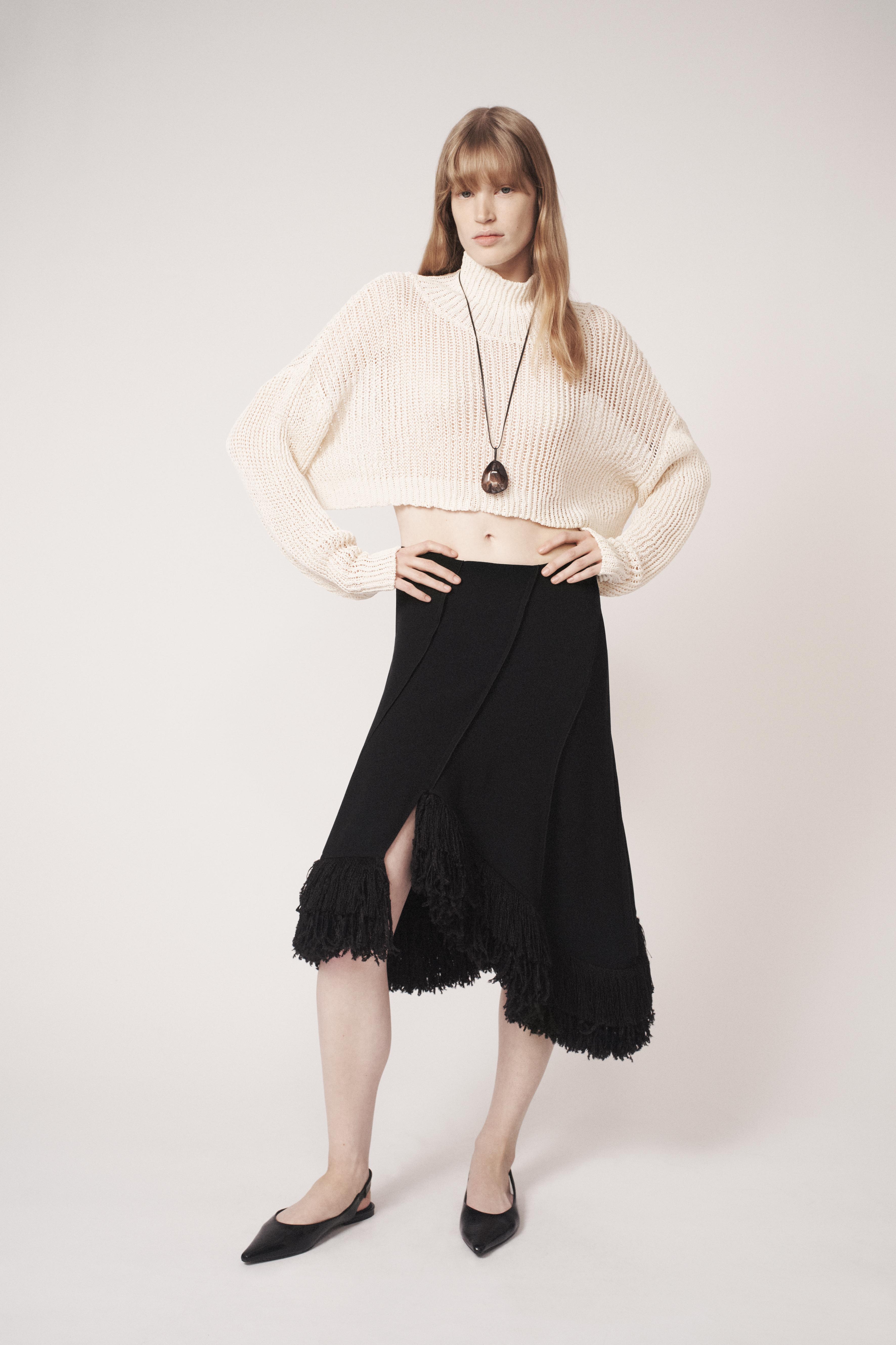 ASYMMETRIC FRINGED SKIRT - THE ITEM