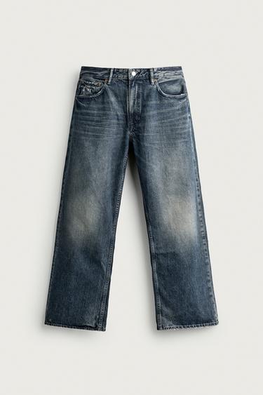 LOOSE FIT JEANS - Navy blue by Zara