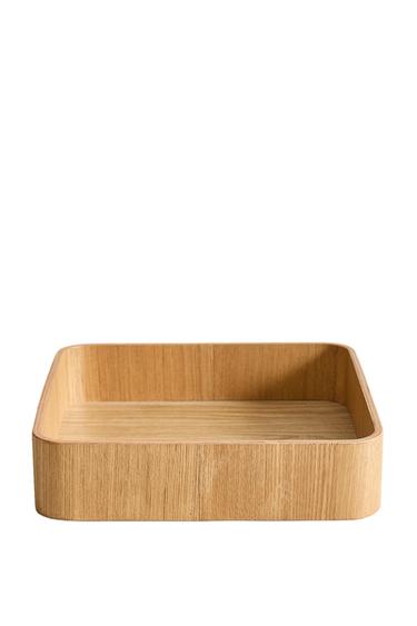 HOUTEN SERVETHOUDER - Lichtbeige van Zara
