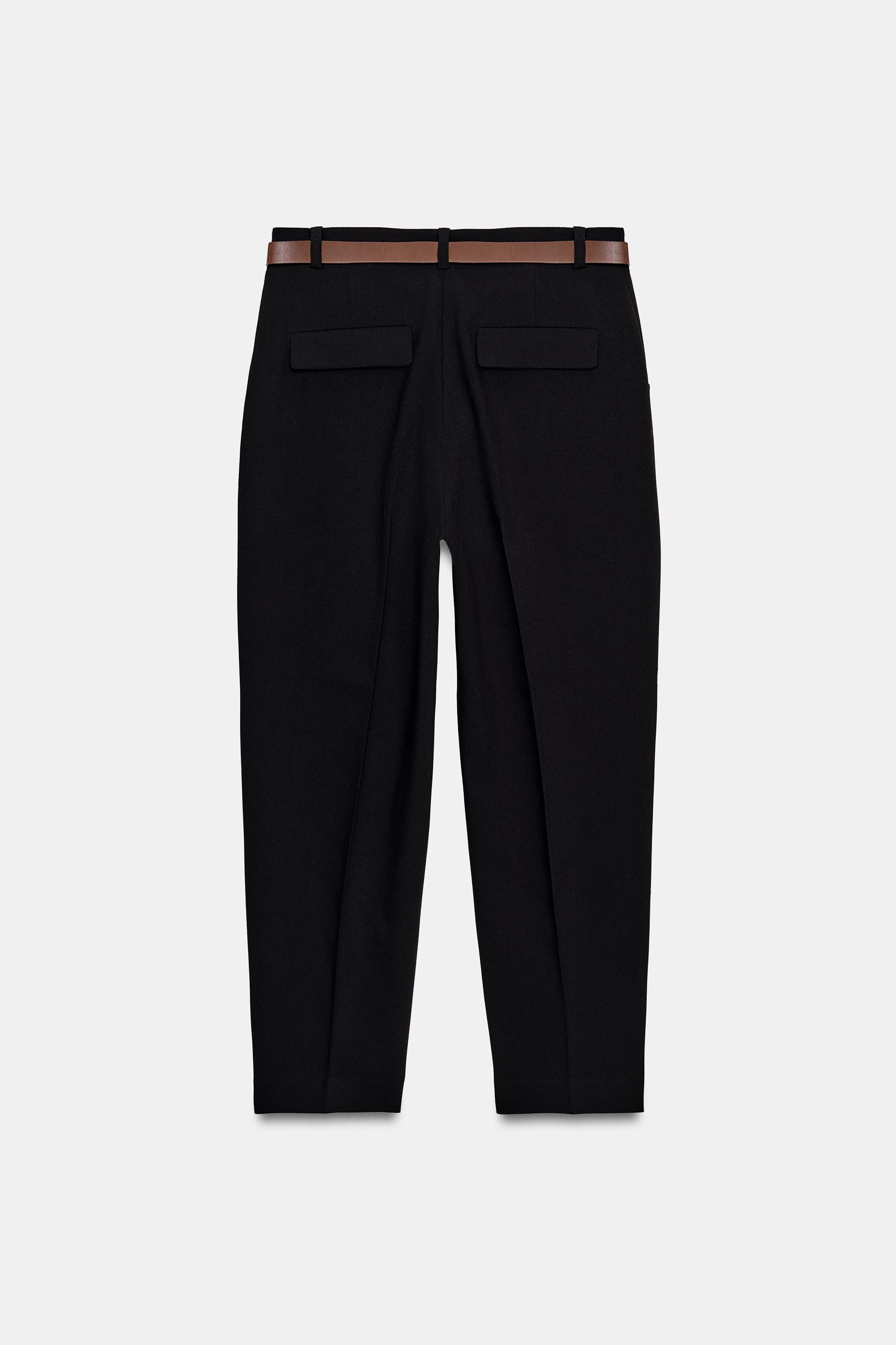 BELTED ANKLE PANTS