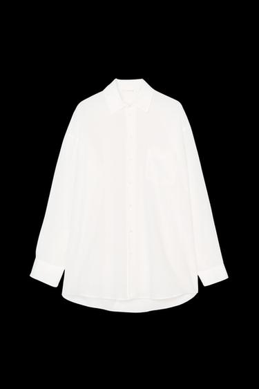 Zara ZW COLLECTION OVERSIZED SHIRT - White - Image 0